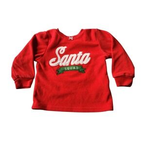 ✅4/25$✅ Carter's 12 mths baby long sleeves fleece shirt Christmas holiday pyjama